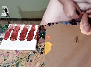 Dong Ross dick painting session: "Sky High