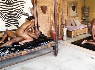 Black hotties at the resort give great body massages