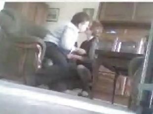 Mom and dad having sex in living room and I set a cam in there