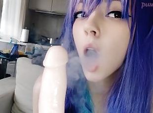 Adorable Egirl Smoking and Teasing your dick (full vid on my ManyVids/0nlyfans)