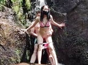 Extreme wild sex: I show to my step-sister a watefall and she lets me fuck her