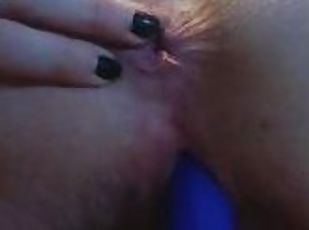 Close up pulsating pussy play doggy POV