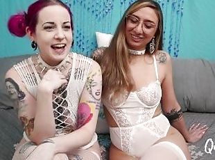 lesbiana, casting, pequeñita, entrevista, morena, tatuaje, tetitas