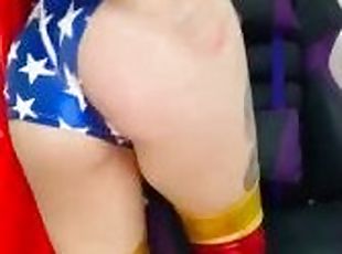 Wonder Woman Cosplay Gets Spanked