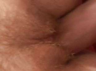 Lovely Brunette Girl Candy Sweet Gets a Creampie in Her Hairy Pussy