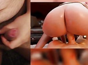 cul, gros-nichons, masturbation, chatte-pussy, amateur, anime, hentai, seins, bout-a-bout, bite