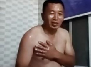 asiático, papá, masturbación, gay, paja, china, papi