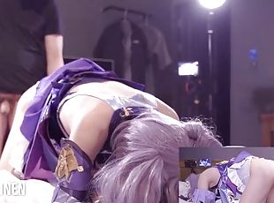 Japanese Ladyboy Hentai Cosplay Gets Fucked After Otaku Festival, Genshin Impact Keqing 6