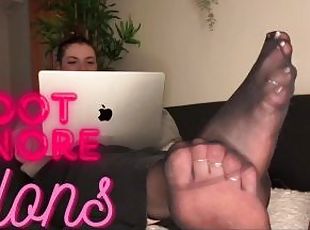 Nylon Socks Foot Ignore - Goddess Worship Humiliation Foot Fetish