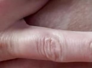 Close up of my smooth wet pussy! Watch my fingers get me wet!