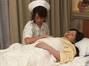 asiatisk, sygeplejerske, lesbisk, japans, fræk, action, uniform, realitet