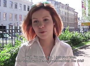 russisk, tenåring, intervju, rødhåret, virkelig