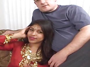 Indian beauty ravished by her new lover's massive boner