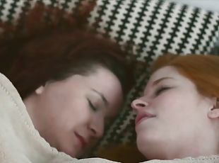 chatte-pussy, lesbienne, doigtage, rousse, belle