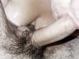 give blow job to big long cock in bath till cum in mouth