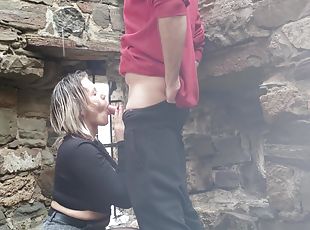Unexpected Sex With A Stranger Nymphomaniac On A Tour In An Old Fortress