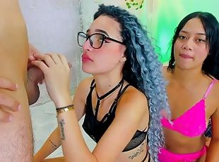 Beautiful hot latinas with dyed hair let me fuck their throats