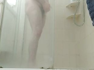 Shower Time With Omisoluckyguy (cute ass, geeky look, huge cock and fun)