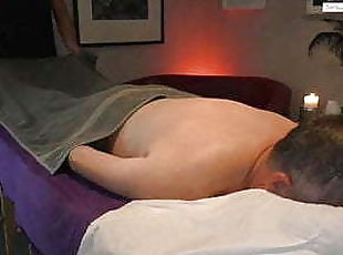 Sensual male to male massage performed by muscle hunk AJ 