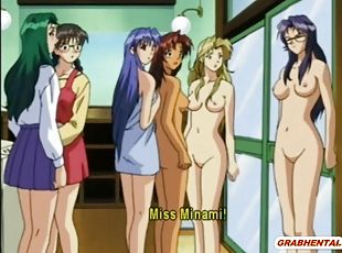 japansk, anime, spanking