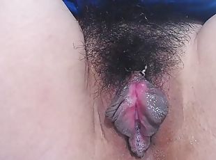 poilue, masturbation, chatte-pussy, giclée, ejaculation, naturel, webcam, solo