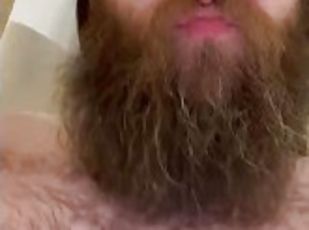 Death metal dude jerks off in shower