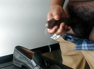 Fantasy  Chubby Black Stepdad Nuts on Your Shoe, Moans, Groans and Spills Hot Thick Seed