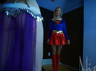 Kinky super girl is tied up and in trouble