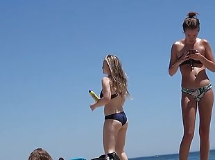 Amazing Teens, Thongs, Big Asses Spied On The Beach, Hidden Camera