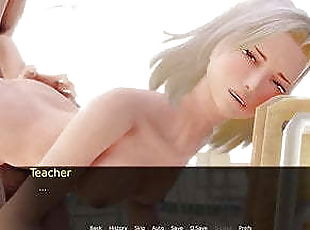 nyilvános, tanárnő, hentai
