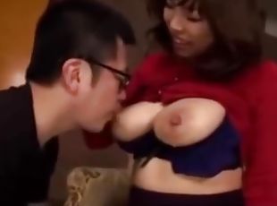 ázijské, veľké-prsia, japonské, matka, mlieko