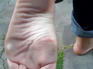 pés, loira, fetiche, sozinho