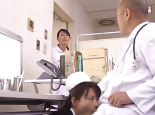 asiatisk, sygeplejerske, offentlig, moden, pikslikkeri, hardcore, japans, par, uniform