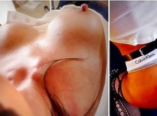 BDSM Knky morning, trying the new Fucking Machine for the first time. Final Face Fuck Creampie. -