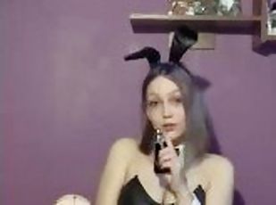 playing with my pussy dressed as a bunny girl