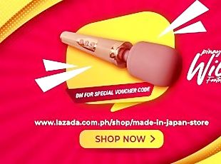 Horny Pinay Babe Discovers Magic Wand Vibrator from Made in Japan Store
