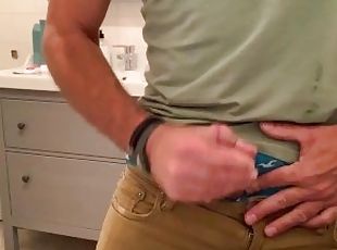 Intense stroking, edging, orgasm and cumming. Long jerk-off session with lube! Unedited!