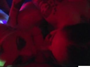 2 Gorgeous Babes Suck a Cock in Point of View