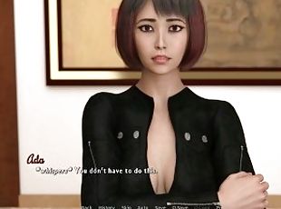 asiático, mulher-madura, anime, hentai, biker