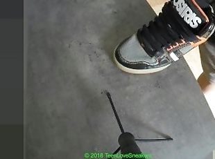 Fucking and cumming inside red Adidas NMD
