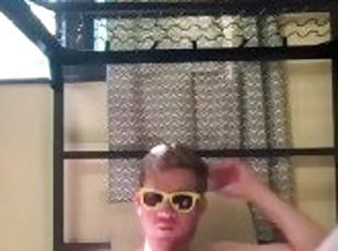 Coolest Dude Masturbating in Cool Yellow Sunglasses Because He’s Fucking Awesome