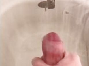 bañando, masturbación, amateur, chorro-de-corrida, ducha, a-solas