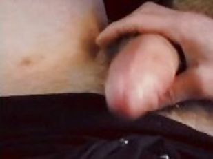 After edging for hours my master's hot af vid causes cum explosion all over balled up black tee