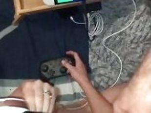 Gamer Girl Multitasks Playing Fortnite Online With Her Girlfriend While Sucking Cock & Cum Facial