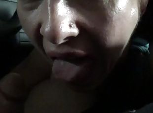 Naughty stepsister craving for a cock sucks me in the parking lot - Kinky Mylf