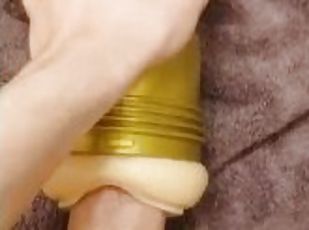 Insanely Fat Cock Inserted Into Toy
