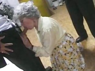 Vicious German Granny Gets Banged and Facialized in a Threesome - Retro Porn
