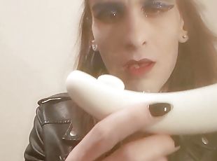 Horny Trans Girl Happily Rides Toy 