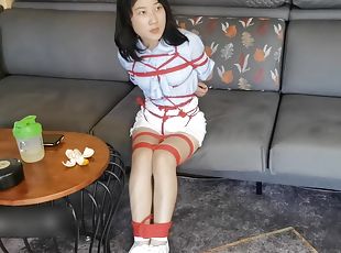 asiatique, amateur, bdsm, webcam, fétiche, chinoise, bondage, blanc, brunette