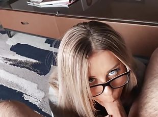 Horny Blonde With Glasses - Jessica Kyle And Mr Kyle
